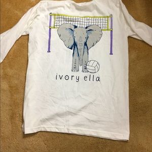 volleyball themed Ivory Ella tee
